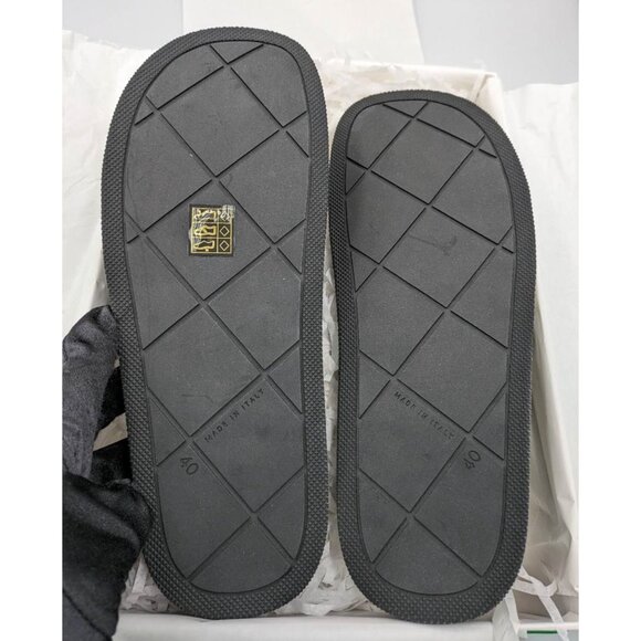 BOTTEGA VENETA Matt Rubber Slider Sandals Black Size40 - Picture 8 of 11